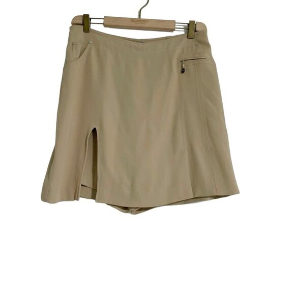 Jamie Sadock 12 Golf Skirt Skort Khaki Beige Tennis Pickle Ball - Picture 1 of 7